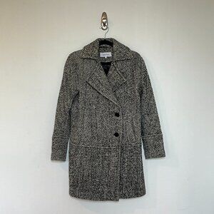 CALVIN KLEIN Single-Breasted Wool Blend Overcoat